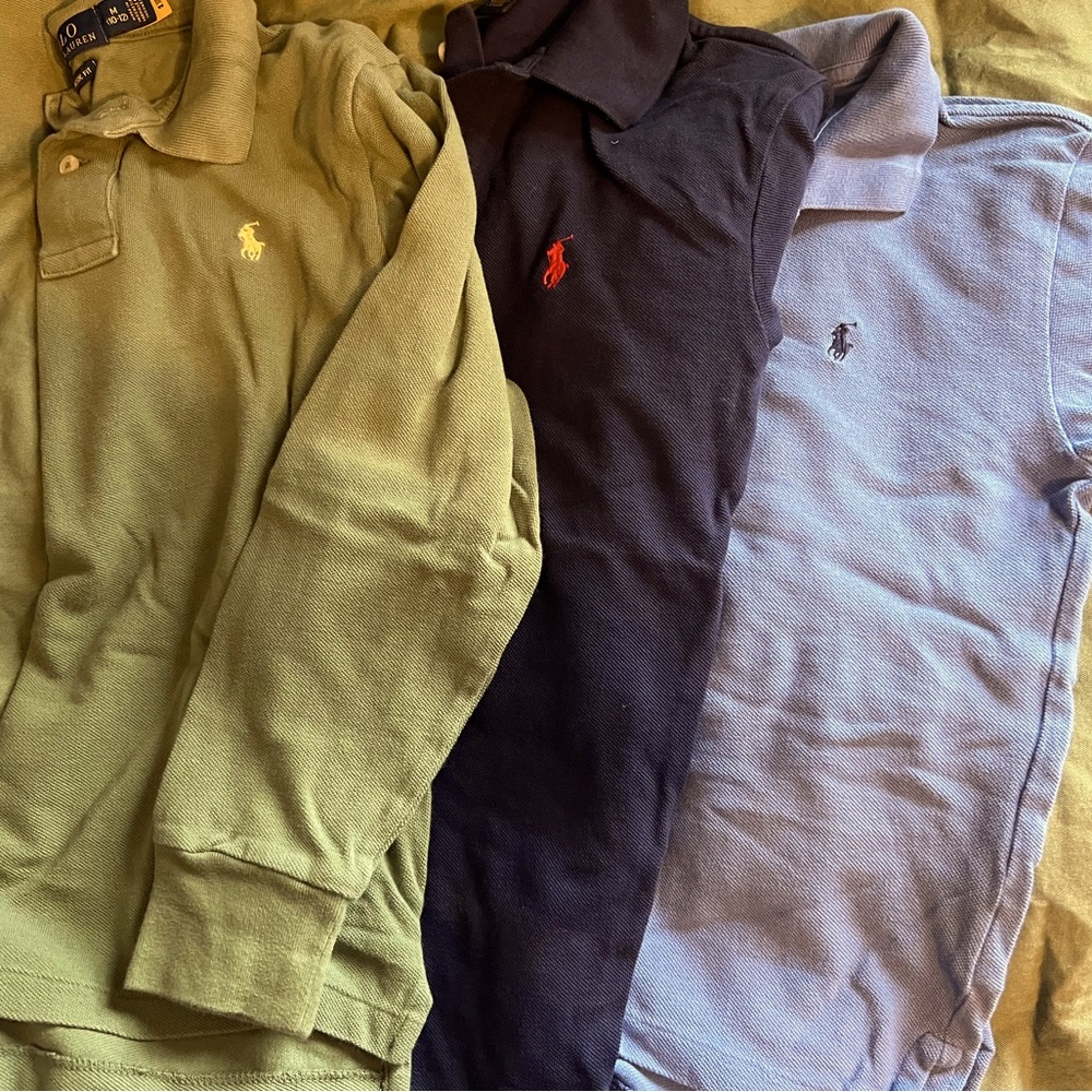 3 RALPH LAUREN BOYS SHIRT SIZE 10/12 and hoodie